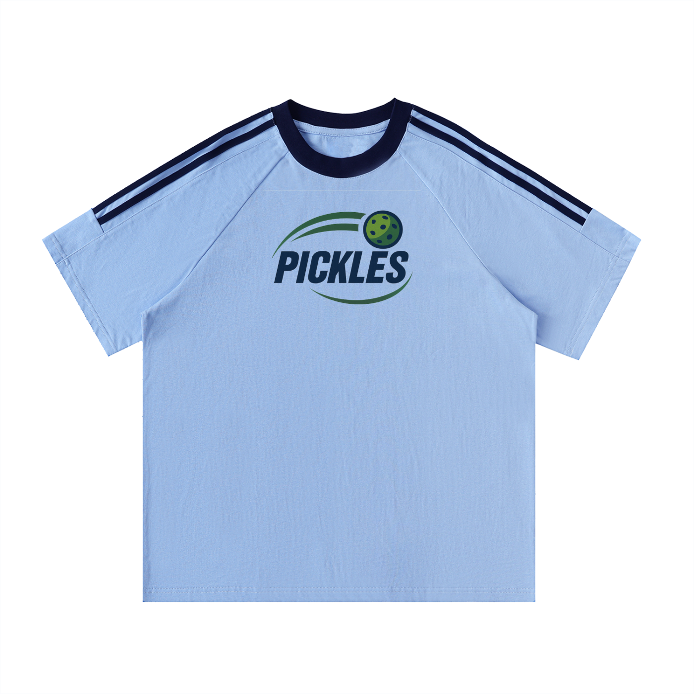 Contrast Tape Crewneck Cotton T-Shirt