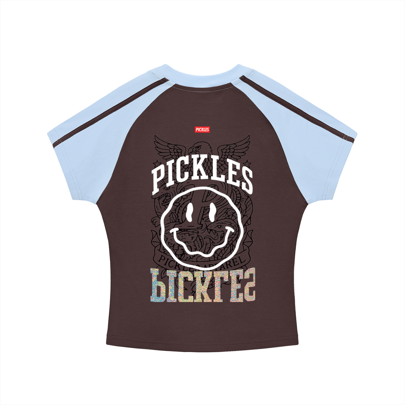 Contrast Stripes Bodycon Raglan  Sleeve T-Shirt