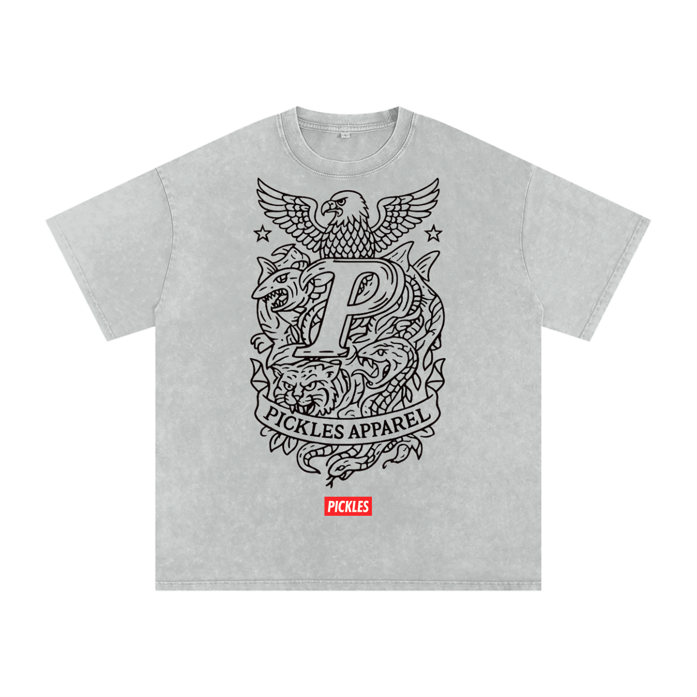 Snow Washed Oversized Cotton T-Shirt