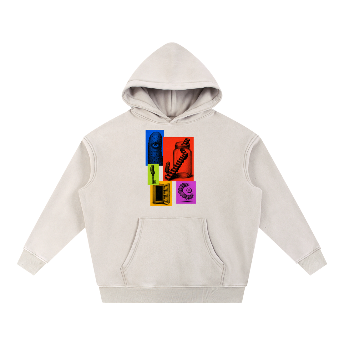 Unhinged Snow-Wash Fleece Oversized Hoodie, alternate view 5