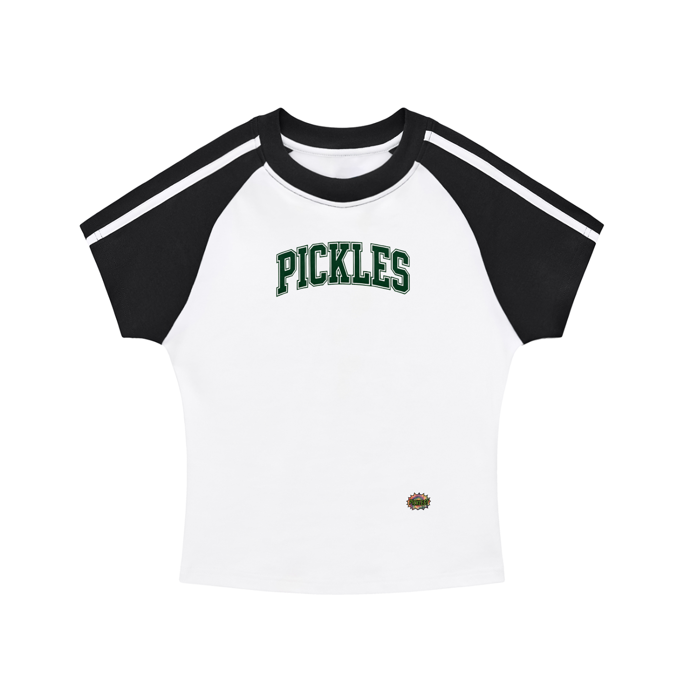 Contrast Stripes Bodycon Raglan  Sleeve T-Shirt