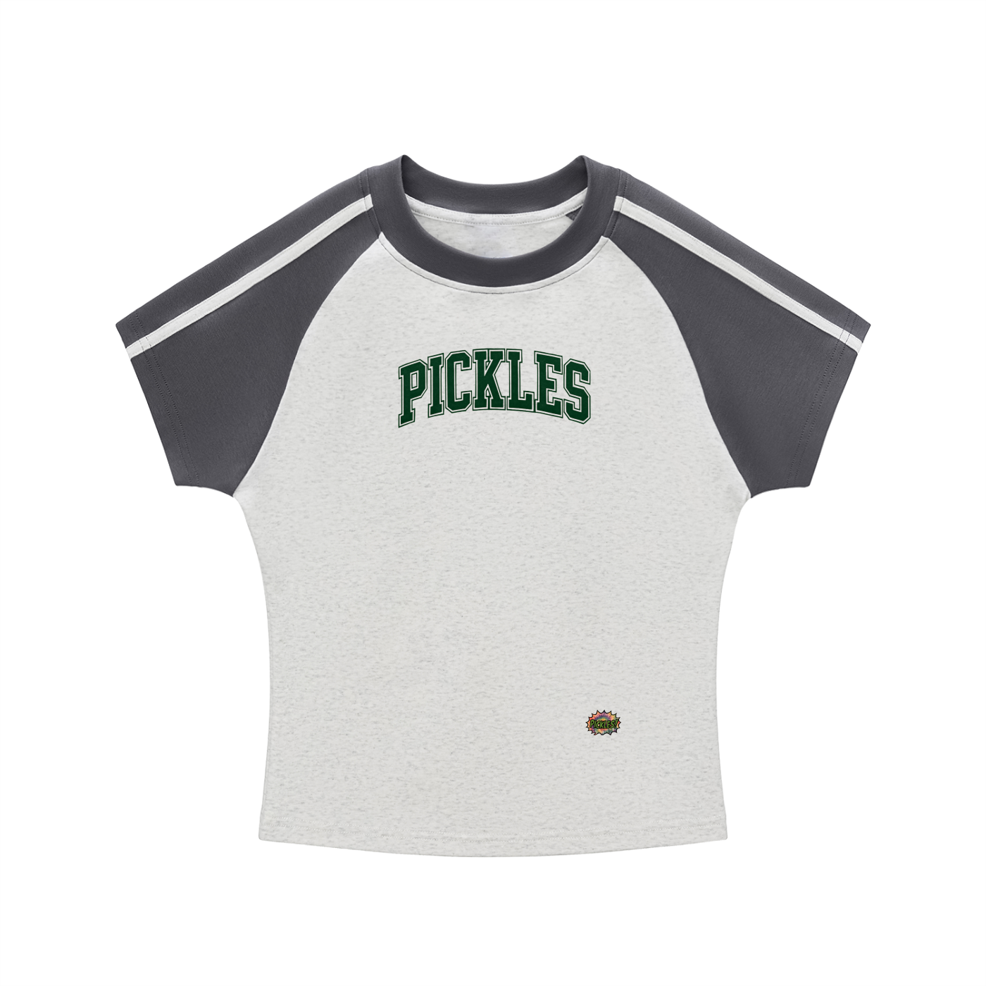 Contrast Stripes Bodycon Raglan  Sleeve T-Shirt