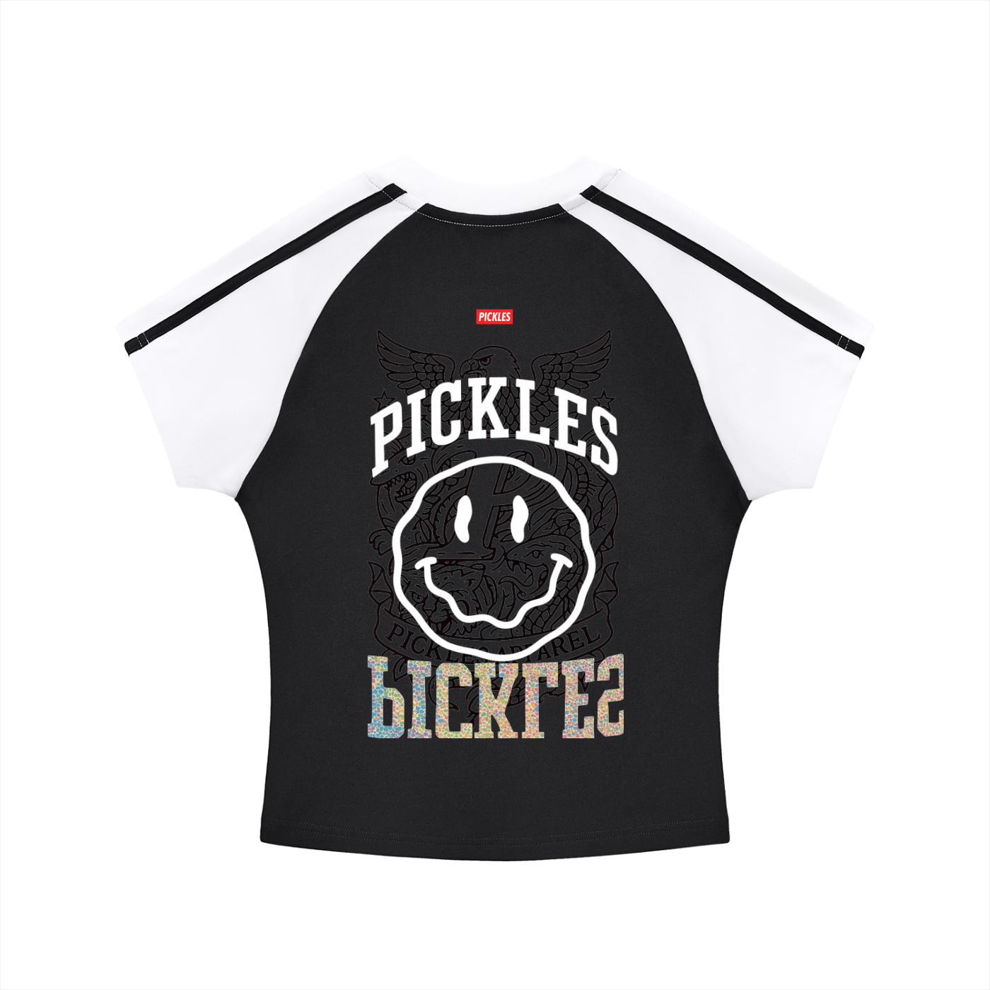 Contrast Stripes Bodycon Raglan  Sleeve T-Shirt