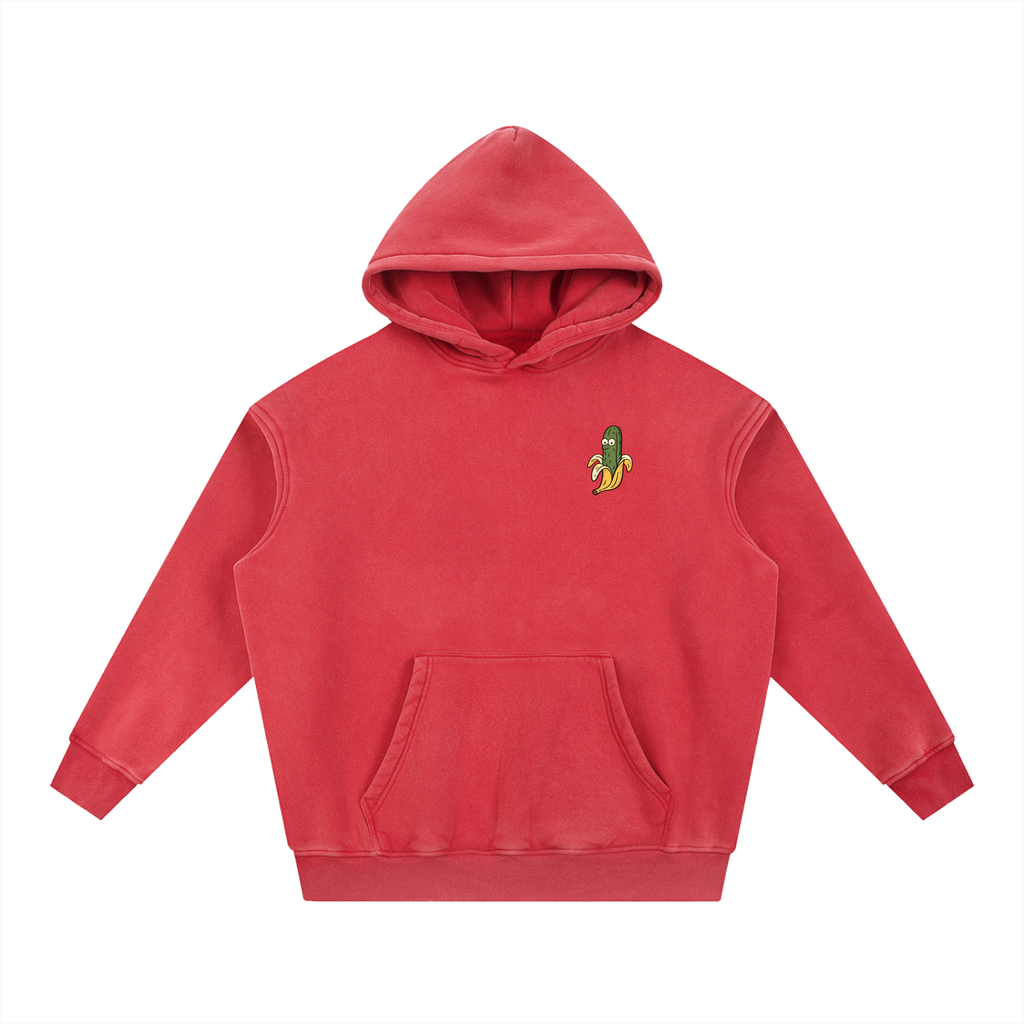 PickledBanana Snow Wash Fleece Oversized Hoodie | boxy fit streetwear | Pickles Apparel