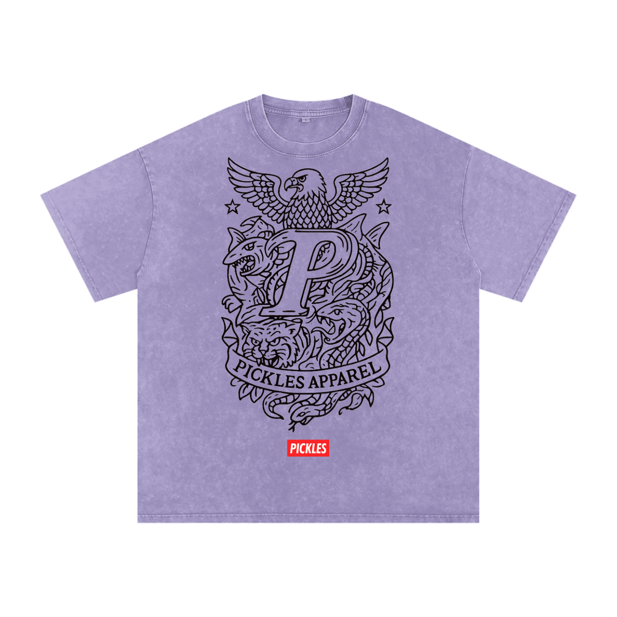 Pirate Gray Snow-Washed Pickle T-Shirt, alternate view 5