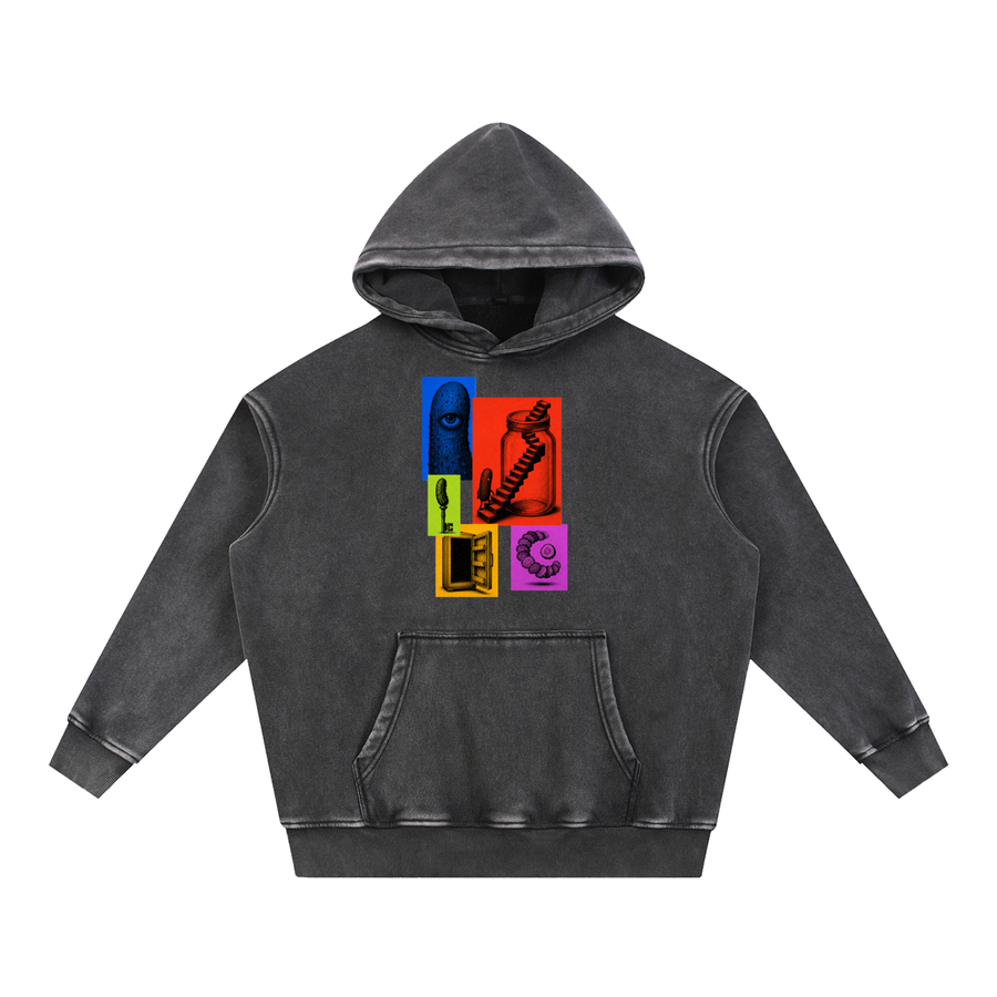 Unhinged Snow-Wash Fleece Oversized Hoodie