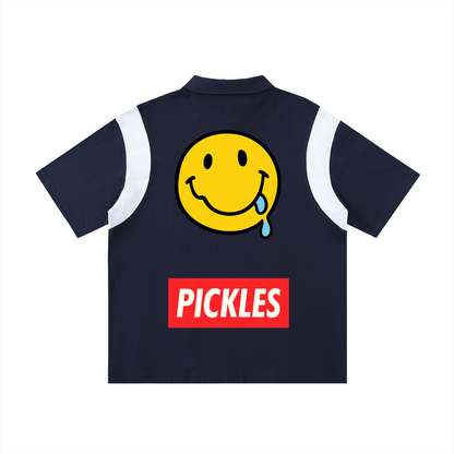 Big Pickles Contrast Panel Cotton Polo Shirt