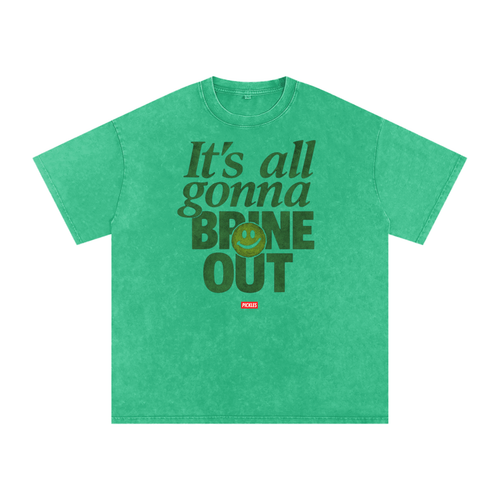 Brine Out Snow Washed Oversized Cotton Tee | premium streetwear | Pickles Apparel