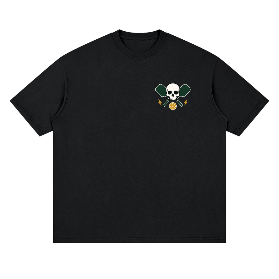 Pickleball Crossbones Streetwear Loose Drop Shoulder T-Shirt