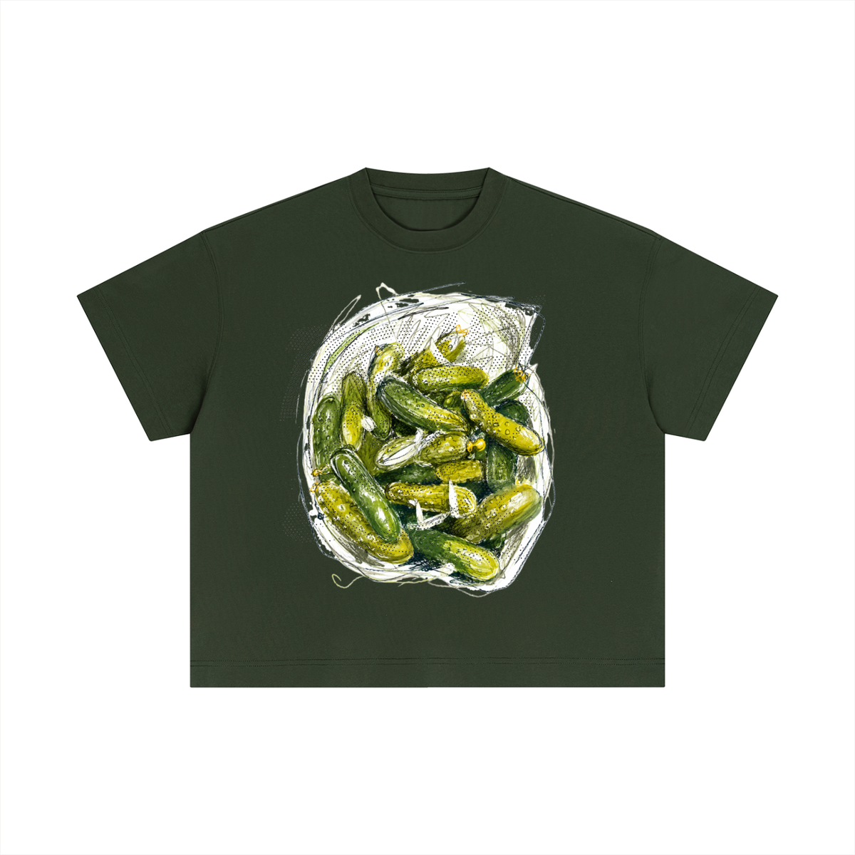 Pickle Belly Essential Boxy Cotton T-Shirt, alternate view 2