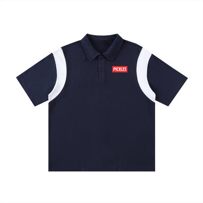 Big Pickles Contrast Panel Cotton Polo Shirt