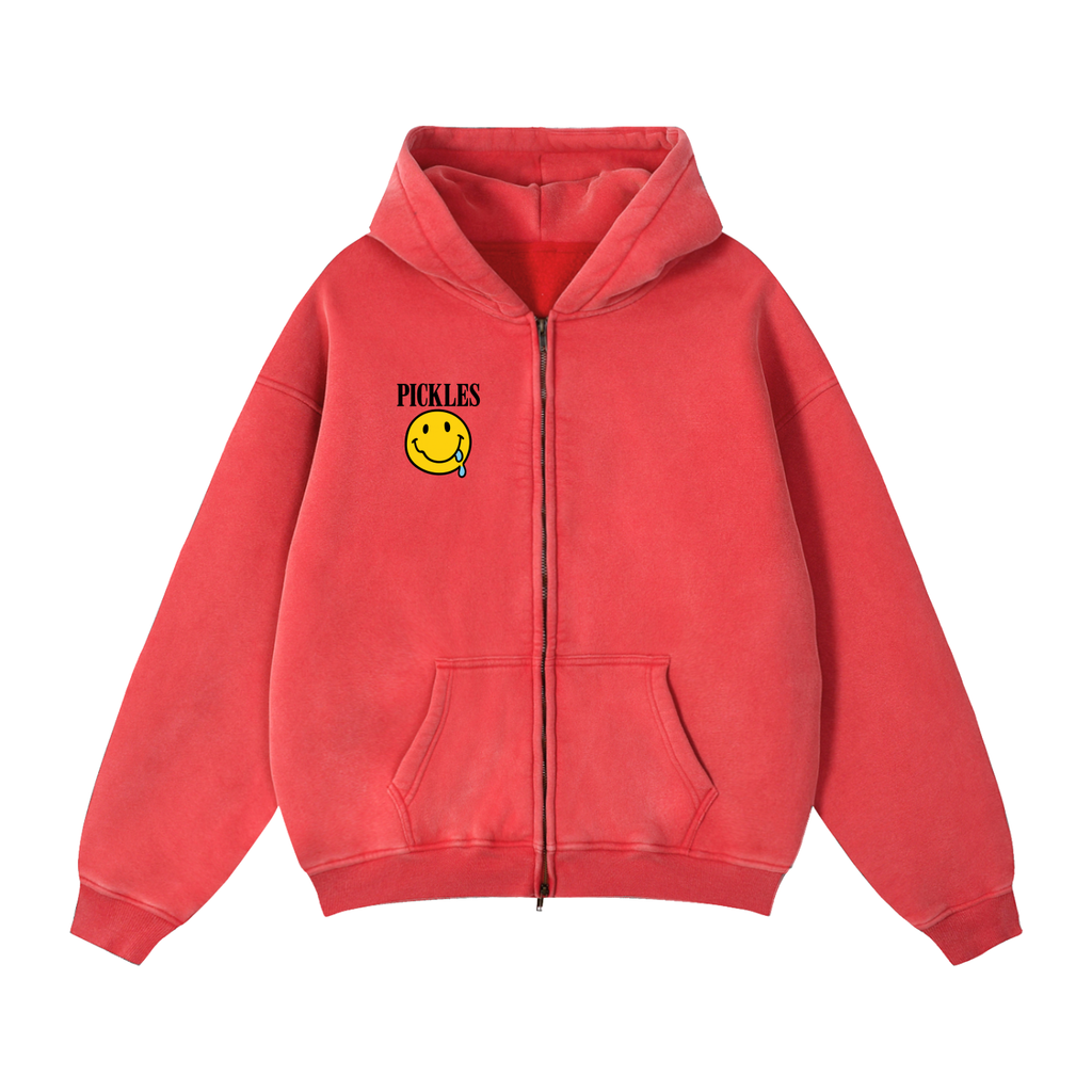 Zip-Through Boxy Fleece Hoodie | premium streetwear | Pickles Apparel