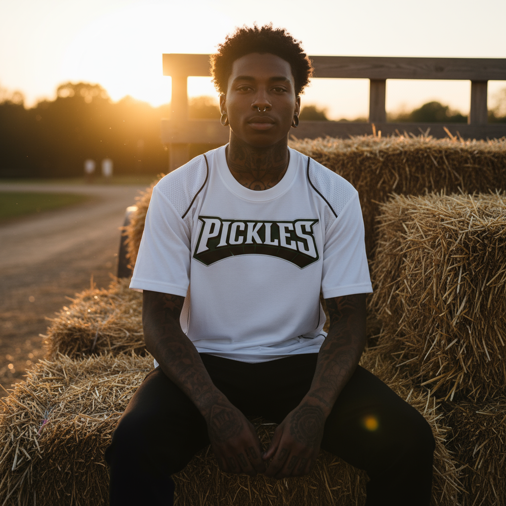 Sport Contrast Piped Panel Pickle T-Shirt, alternate view 2