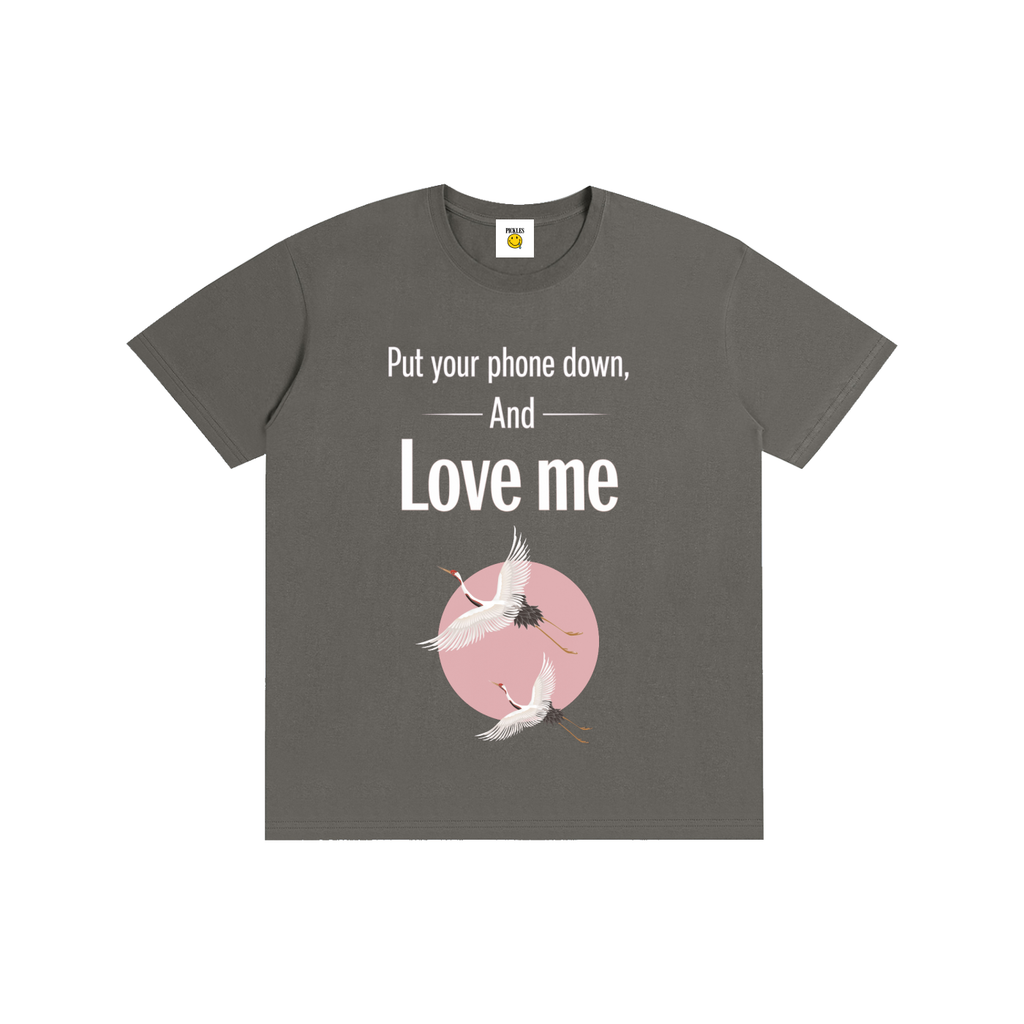 Put Your Phone Down And Love Me Tee in Runs Small,Size Up Suggested | fun pickle design | Pickles Apparel