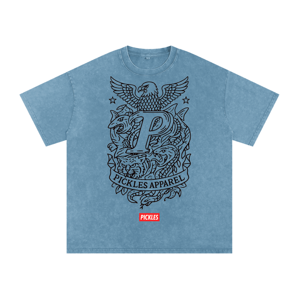 Snow Washed Oversized Cotton T-Shirt