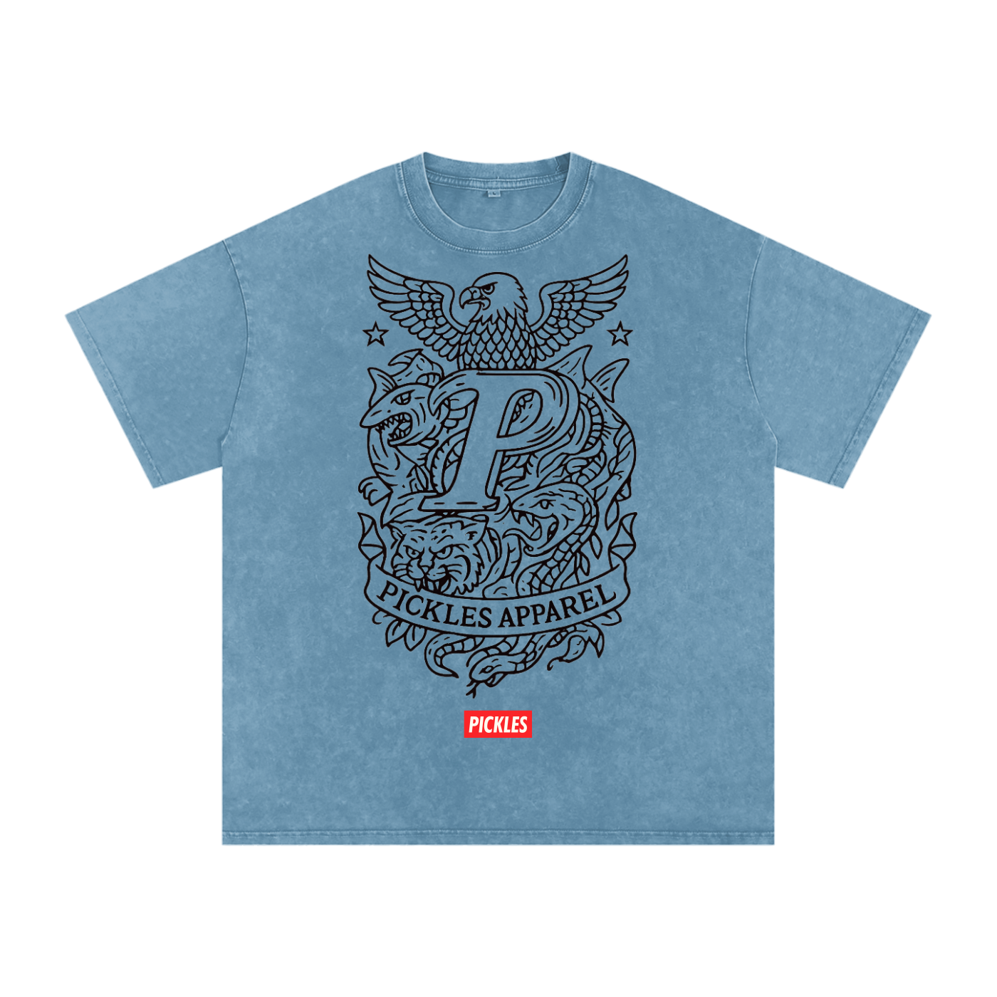 Snow Washed Oversized Cotton T-Shirt