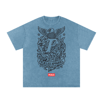 Snow Washed Oversized Cotton T-Shirt