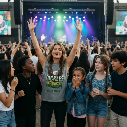 Pickles Bleed Green Distressed Grommet Eyelet Tank Top
