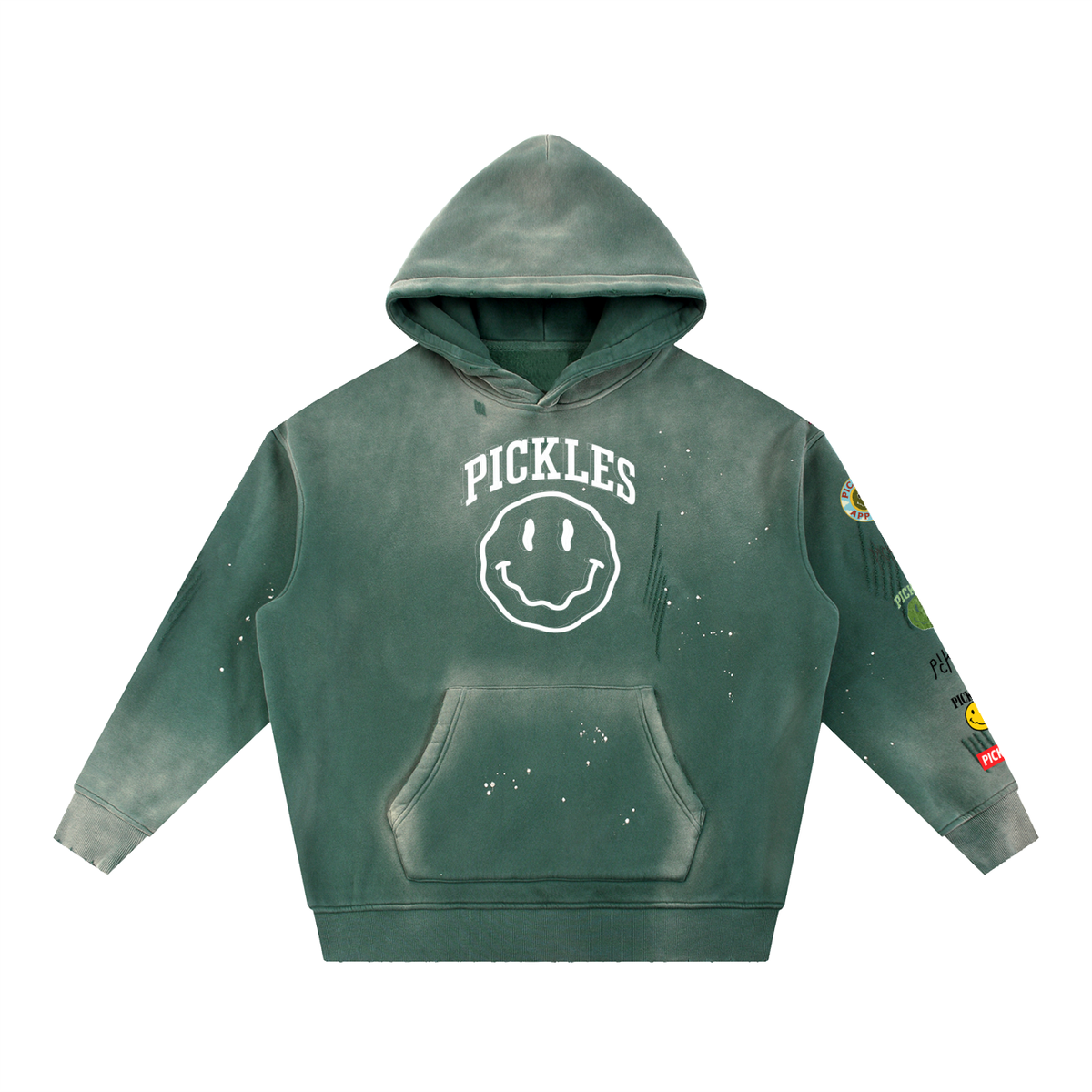 Heritage Frayed Fleece Pickle Hoodie, alternate view 7