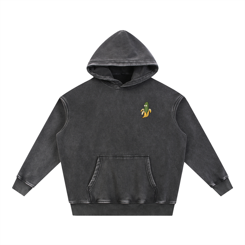 PickledBanana Snow Wash Fleece Oversized Hoodie | premium streetwear | Pickles Apparel