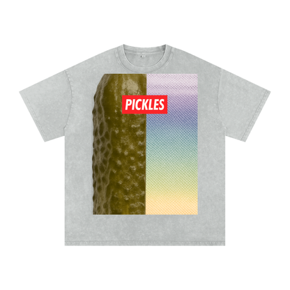 Pickle backer Snow Washed Oversized Cotton T-Shirt