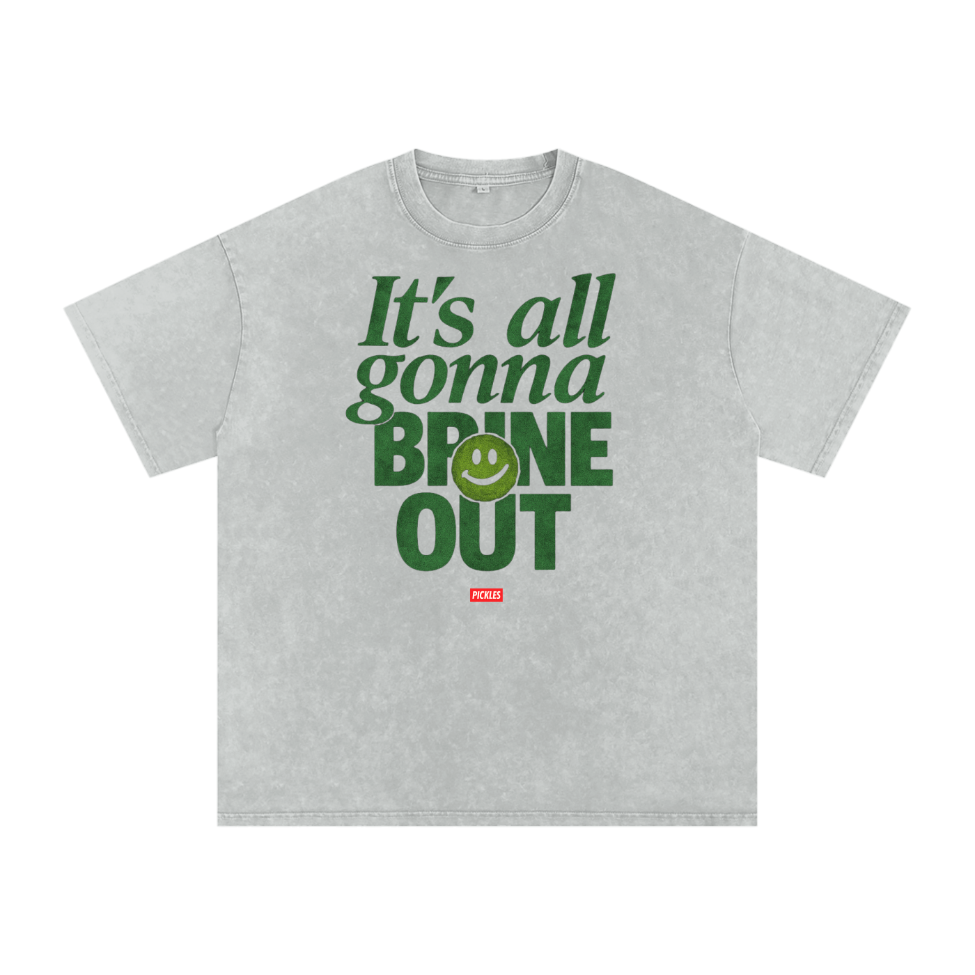 Brine out Snow Washed Oversized Cotton T-Shirt