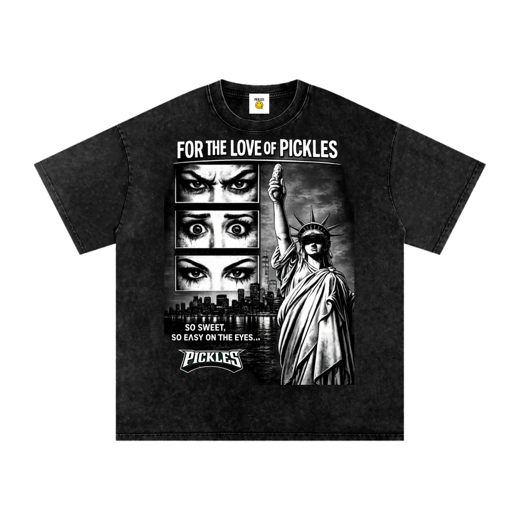 … FOR THE LOVE. Snow Washed Oversized Cotton T-Shirt