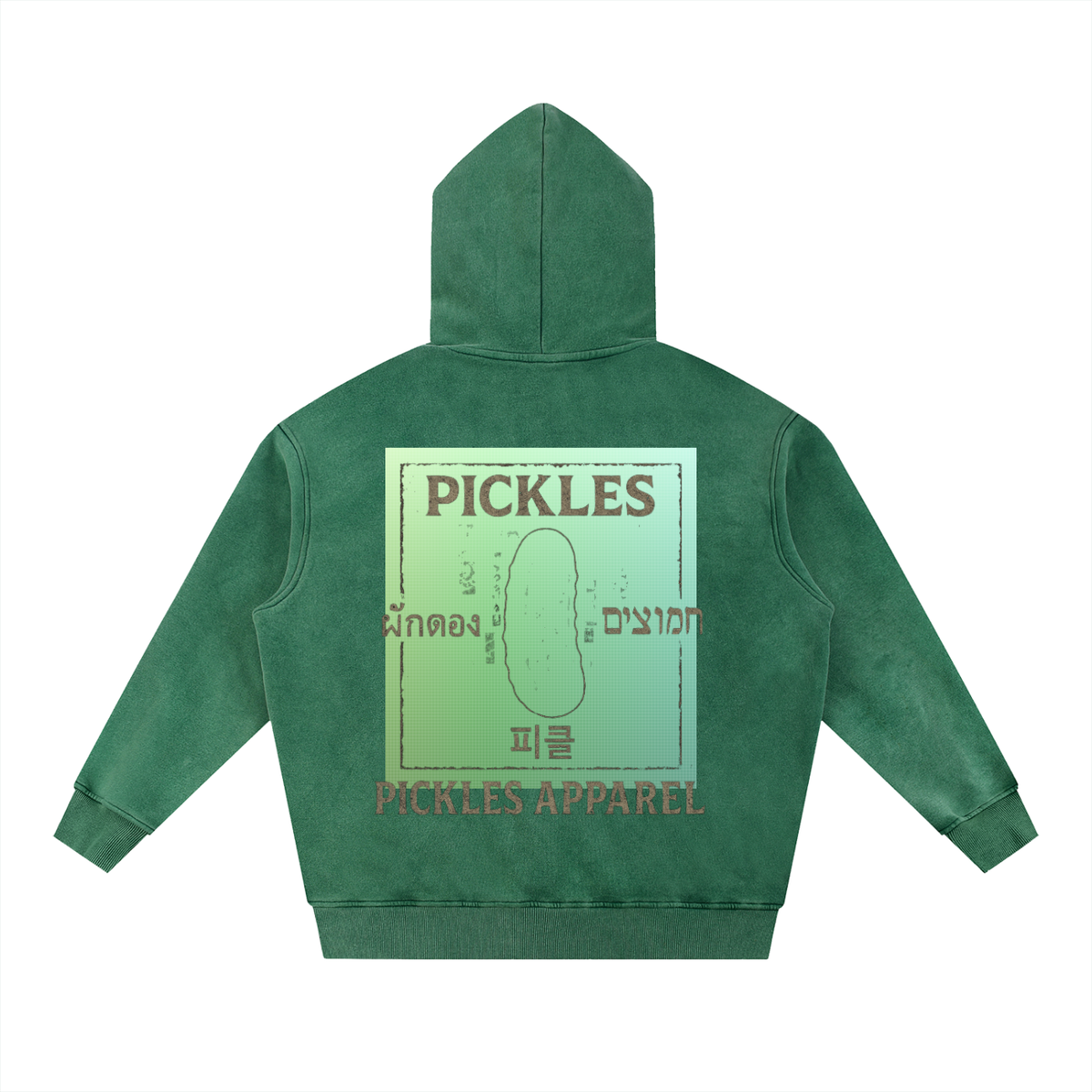 All Over Snow-Wash Fleece Pickle Hoodie, alternate view 6