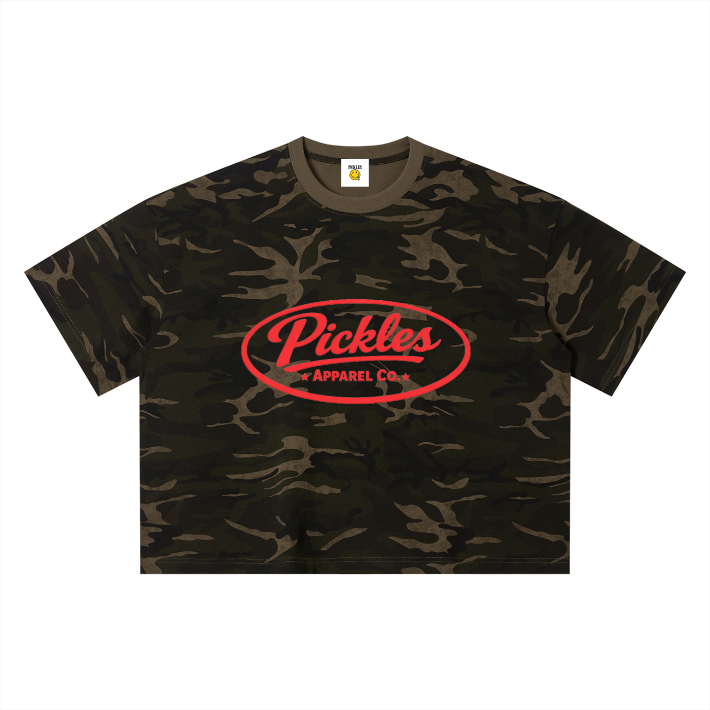 Camo Boxy Pickle Tee | heritage lifestyle | Pickles Apparel