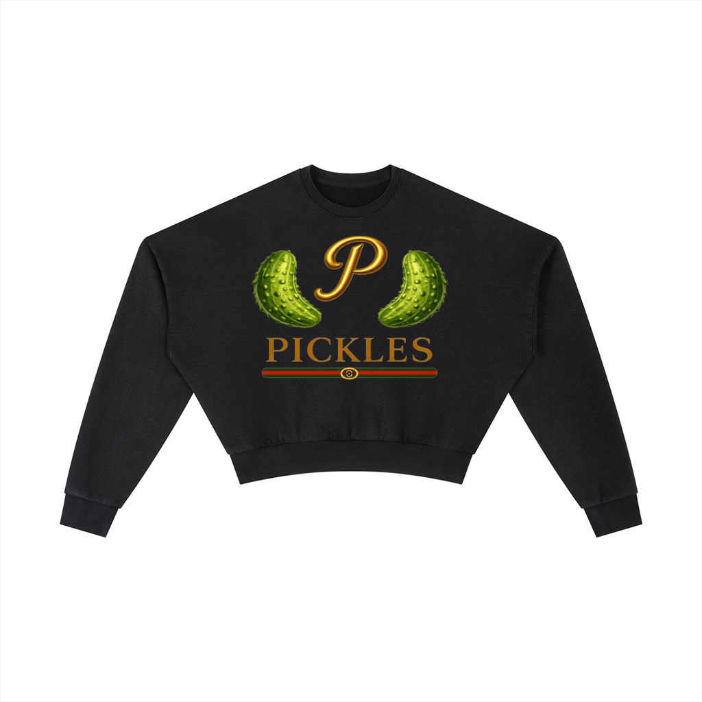 Magnificent Pickles Vintage Washed Cropped Sweatshirt