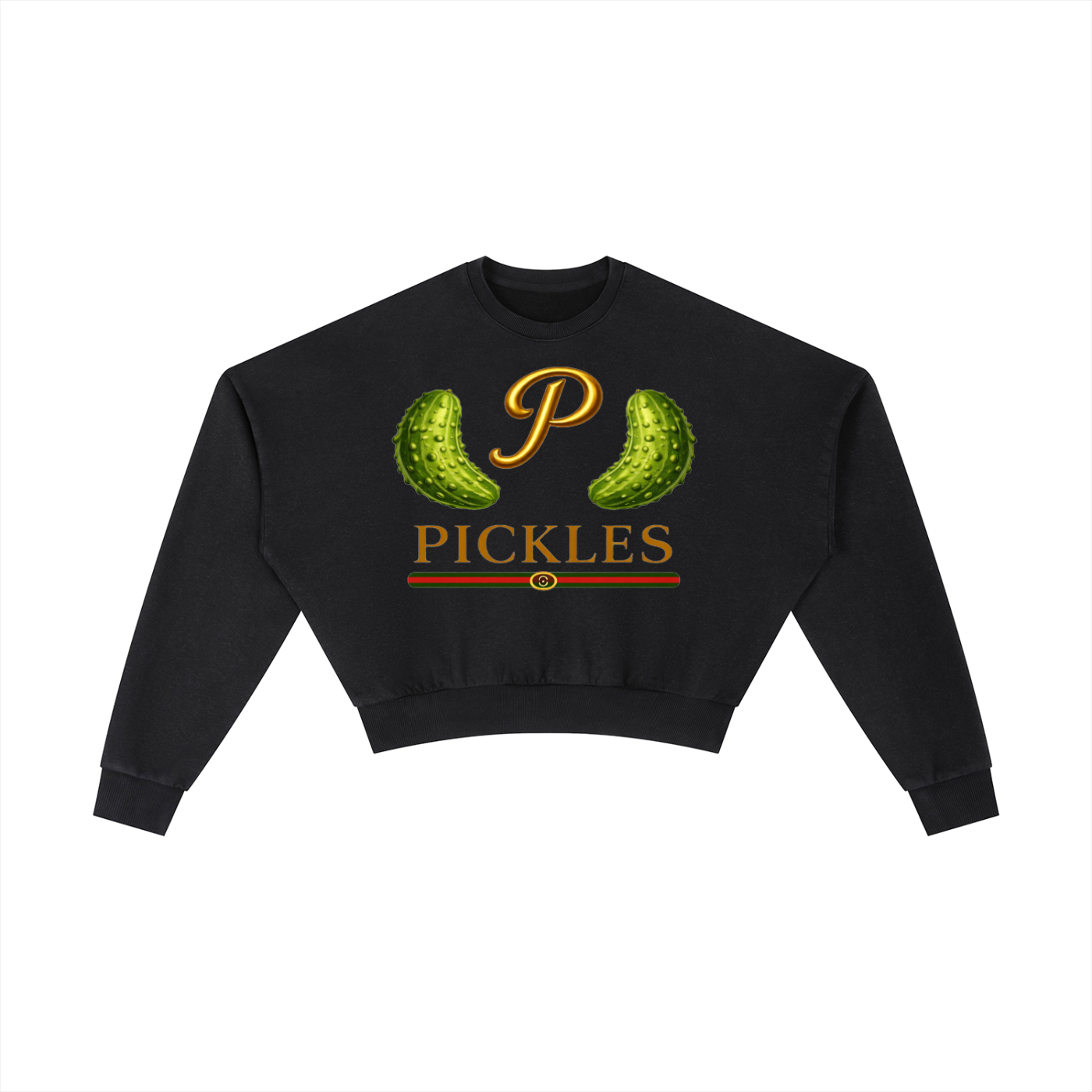 Magnificent Pickles Vintage Washed Cropped Sweatshirt