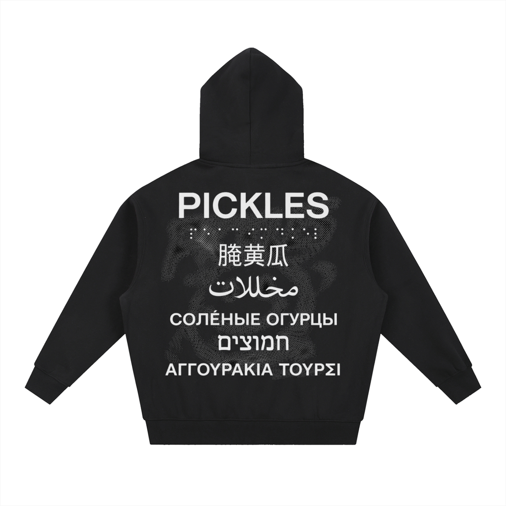 Worldwide Pickles Boxy Fleece Hoodie | premium streetwear | Pickles Apparel