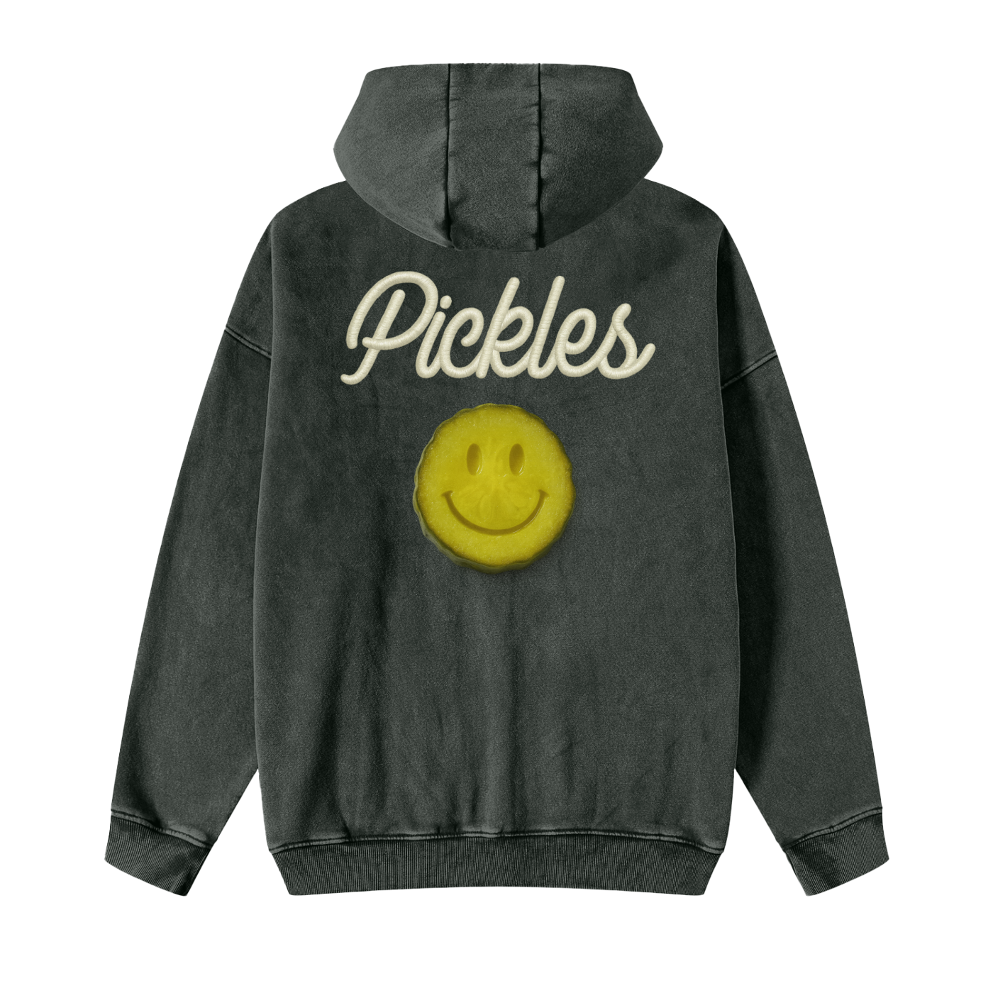 Dad zip Snow Washed Zip-Through Fleece Hoodie