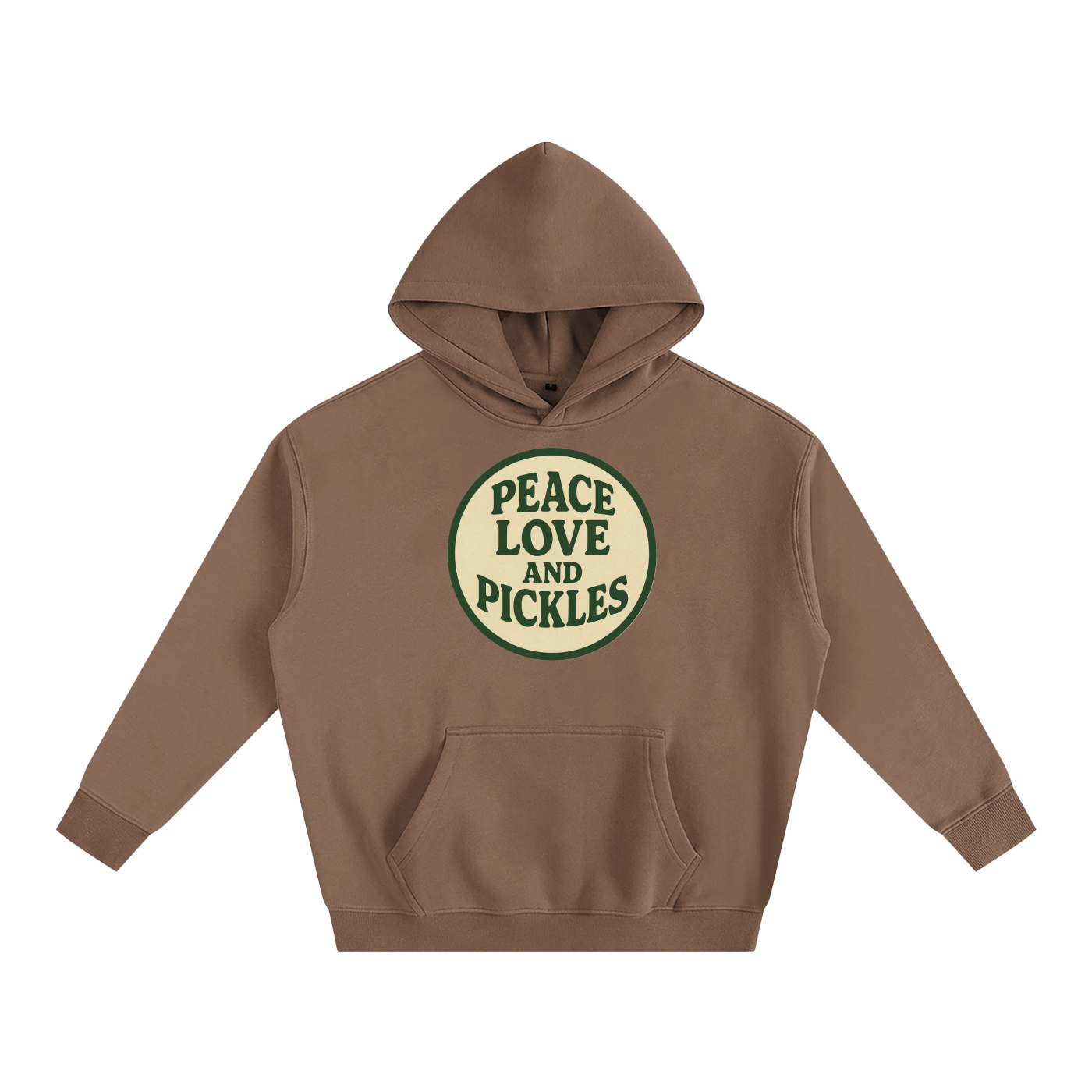 Peace Love and Pickles Oversize Fleeced Hoodie