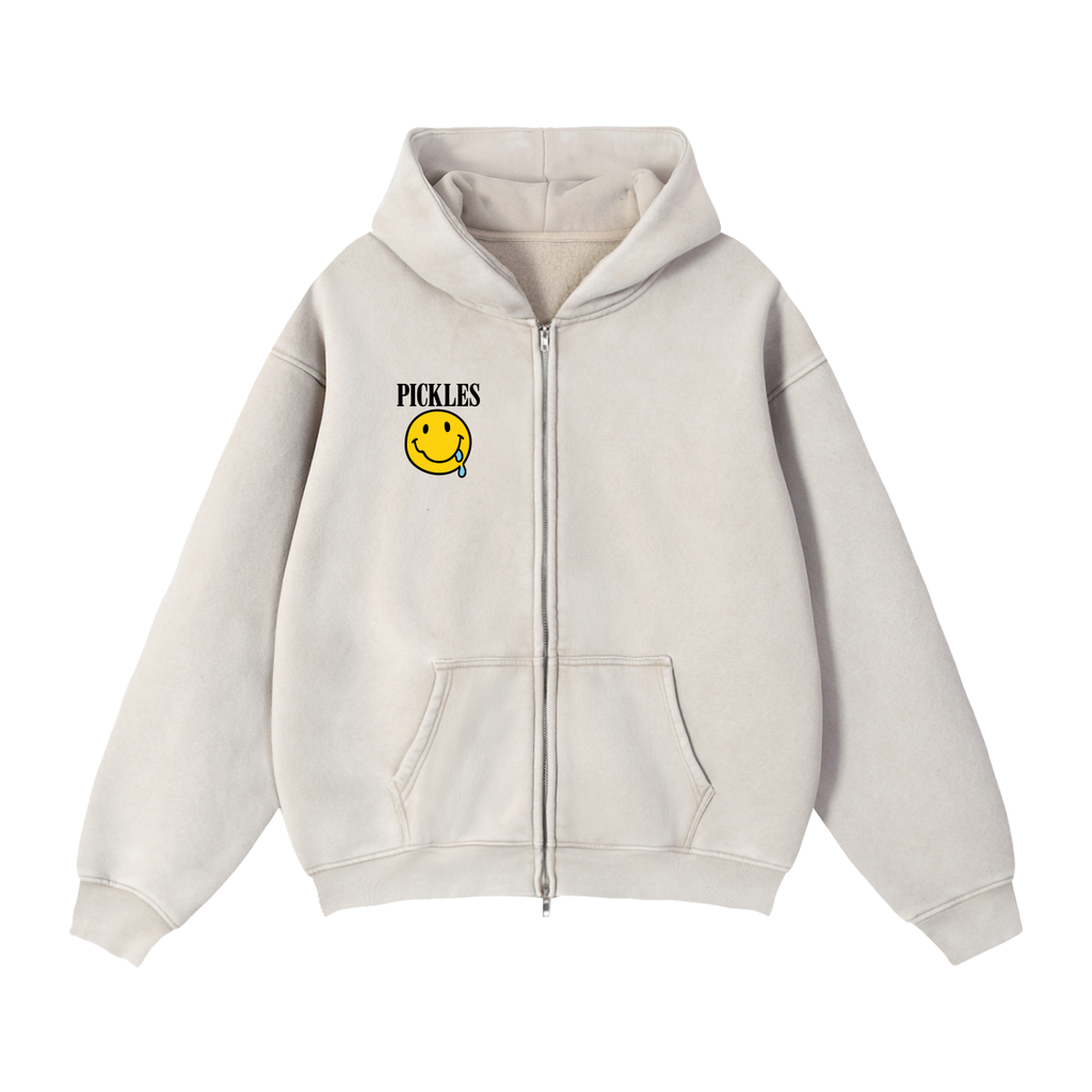 Zip-Through Boxy Fleece Hoodie | premium streetwear | Pickles Apparel
