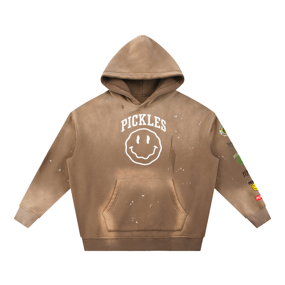 Heritage Frayed Fleece Pickle Hoodie, alternate view 3