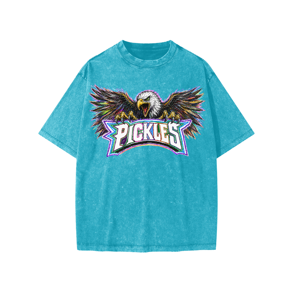 Eagles love pickles Snow Washed Kids' T-Shirt