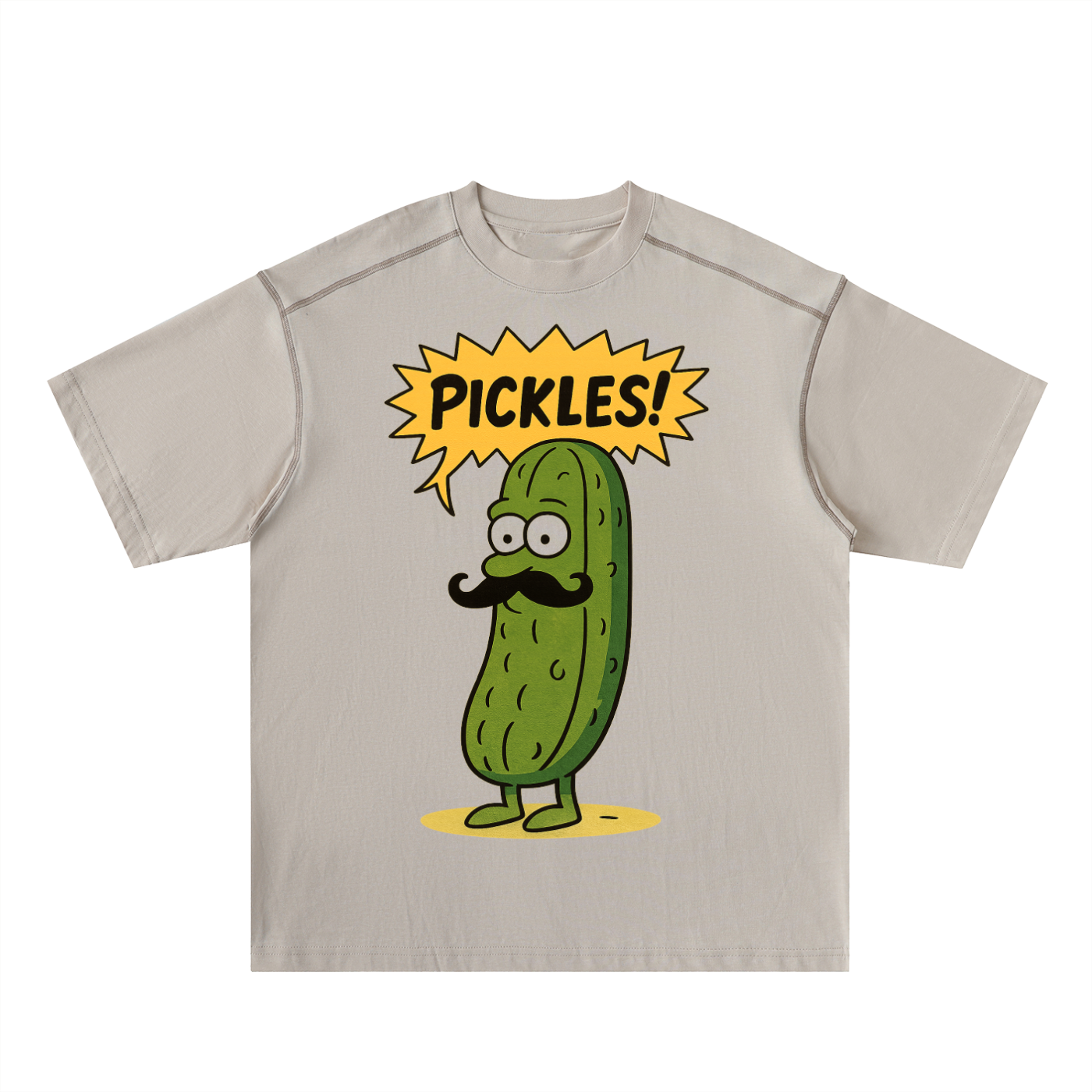 Oversized Contrast-Stitched Cotton Tee