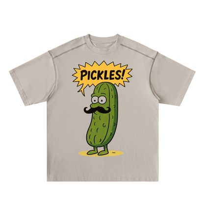 Oversized Contrast-Stitched Cotton Tee