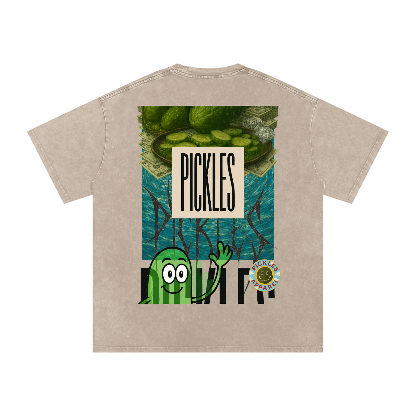 Snow Washed Oversized Cotton T-Shirt