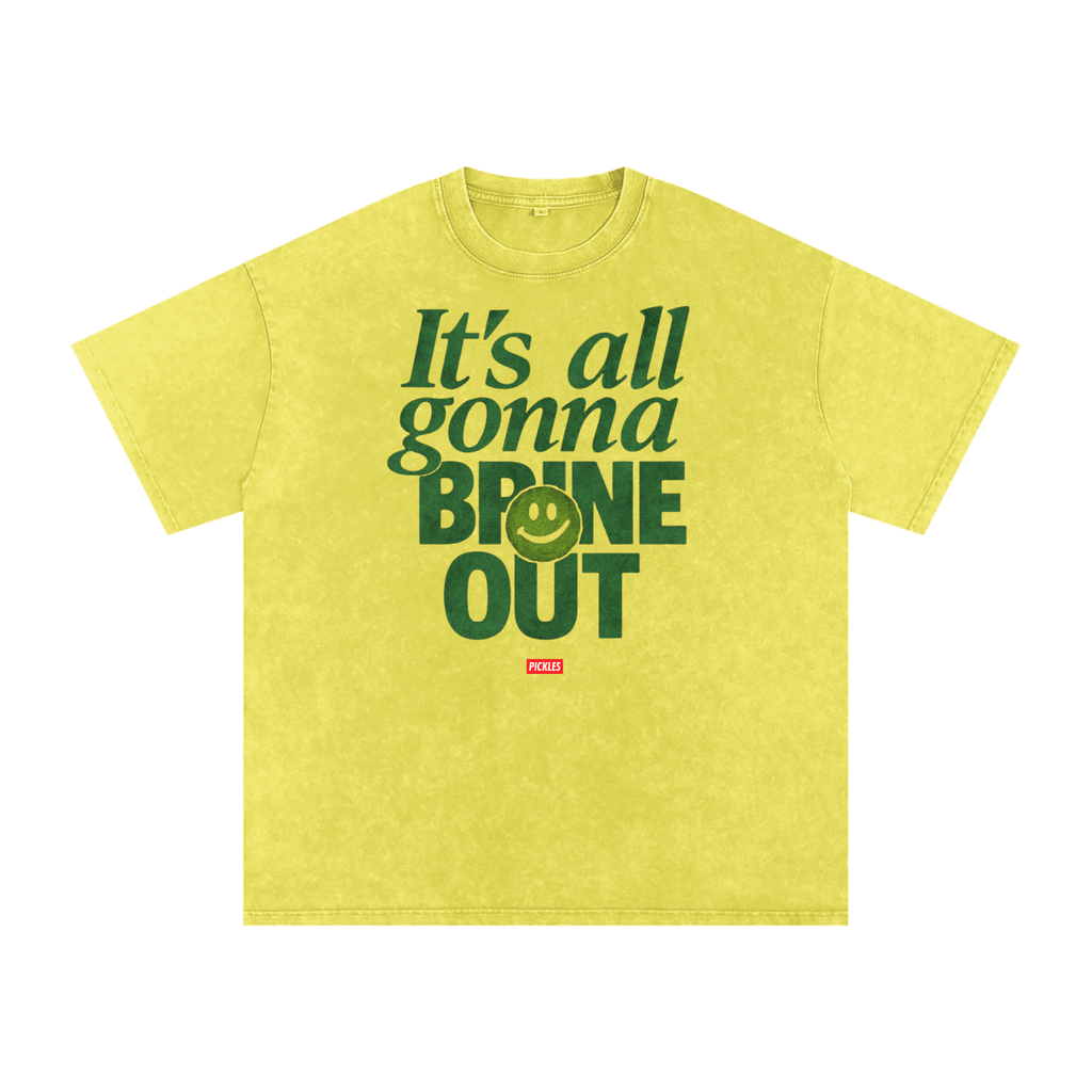 Brine out Snow Washed Oversized Cotton T-Shirt