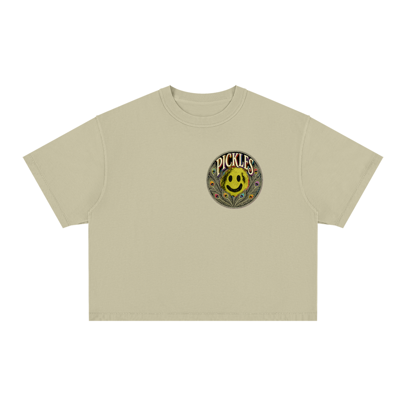 Peacock Unisex Vintage Wash Boxy T-Shirt
