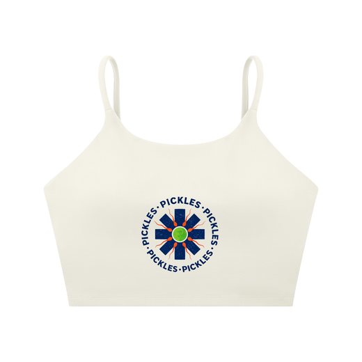 Spaghetti Strap Pickle Sports Bra, product view