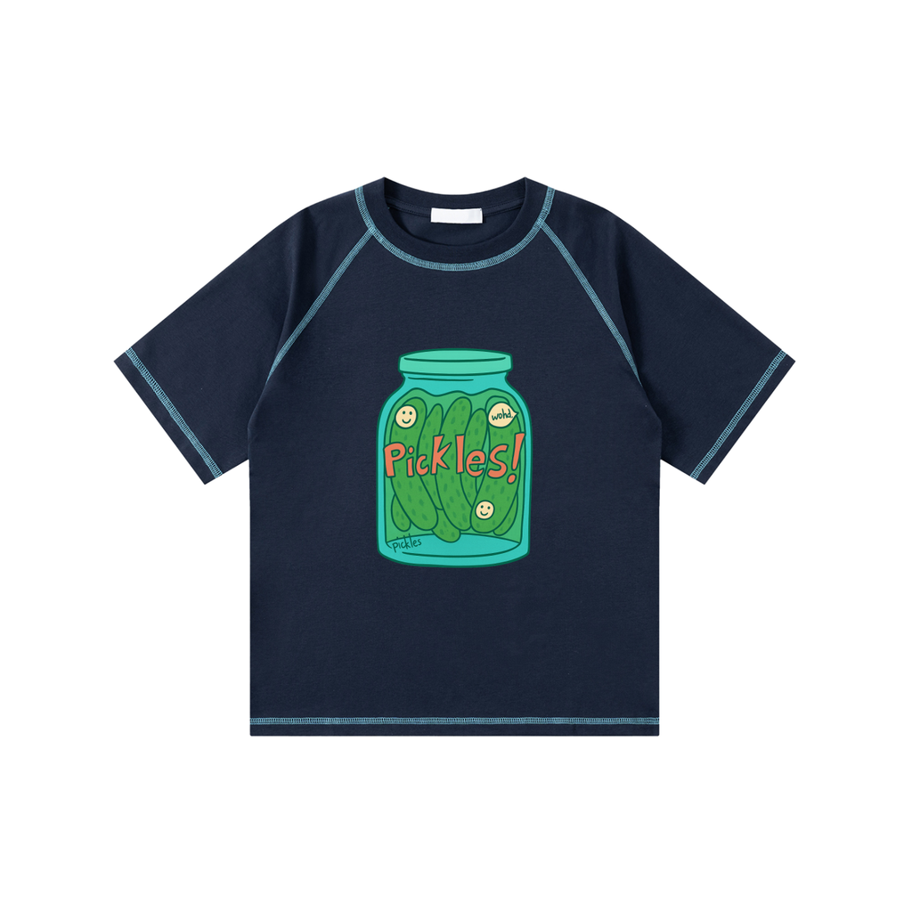 Loose Contrast-Stitched Kids' T-Shirt
