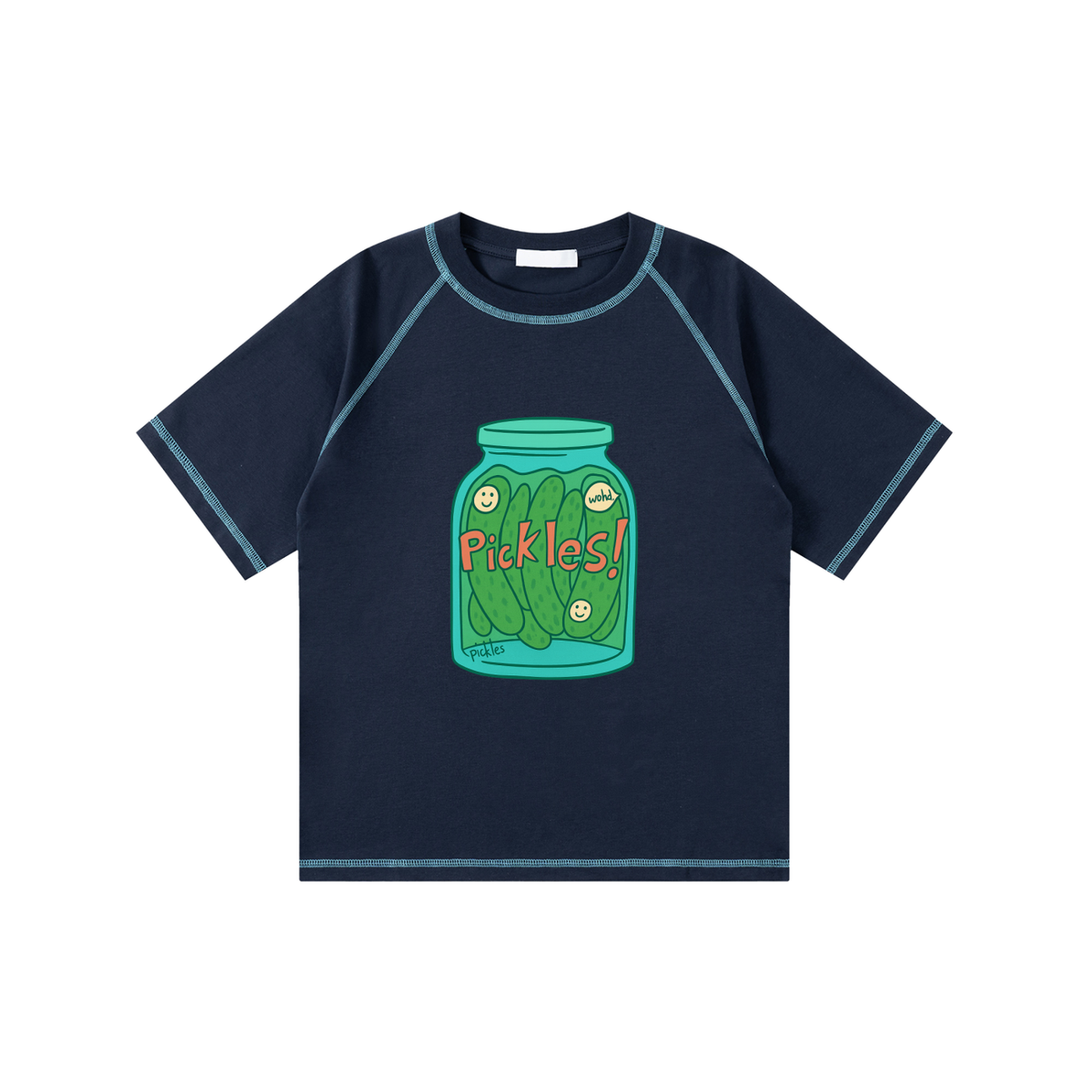 Kids' Contrast-Stitch Pickle T-Shirt, alternate view 3