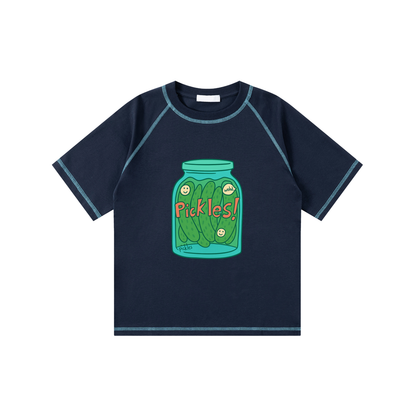 Loose Contrast-Stitched Kids' T-Shirt