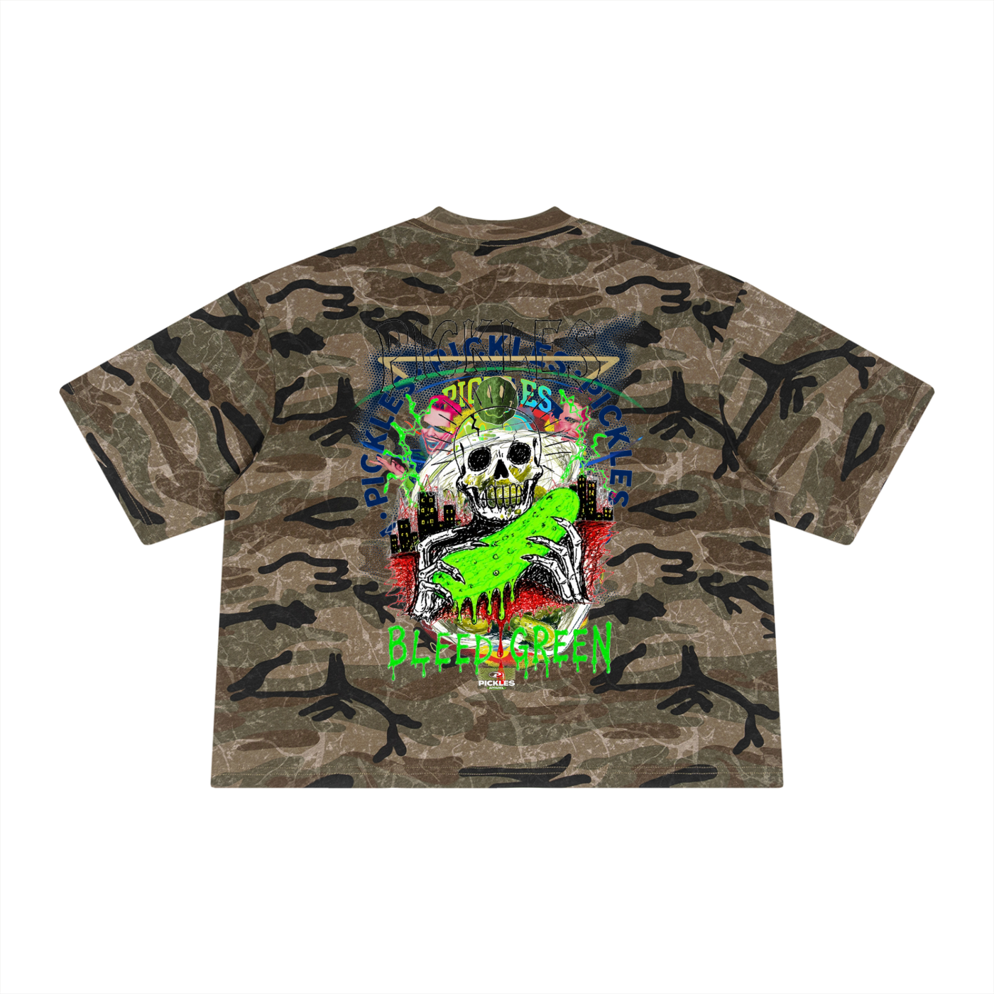 A LOT  Of IT Boxy Camo Print T-Shirt