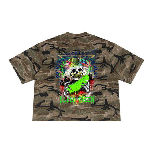 A LOT  Of IT Boxy Camo Print T-Shirt