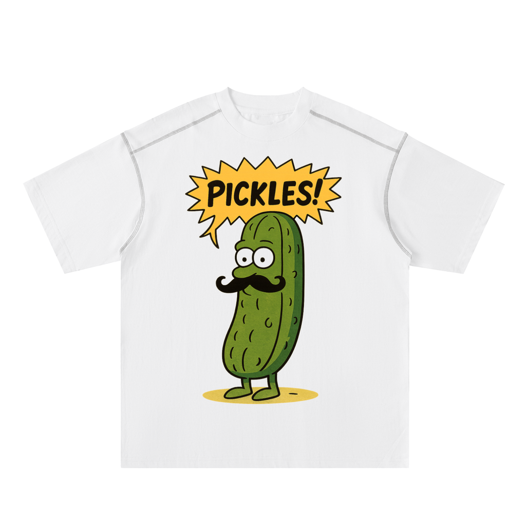 Oversized Contrast-Stitched Cotton Tee