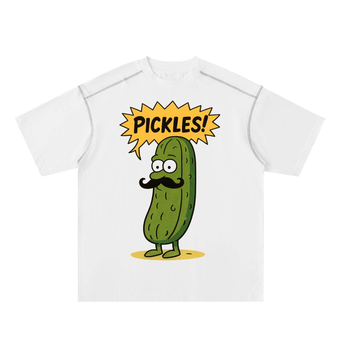 Oversized Contrast-Stitched Cotton Tee